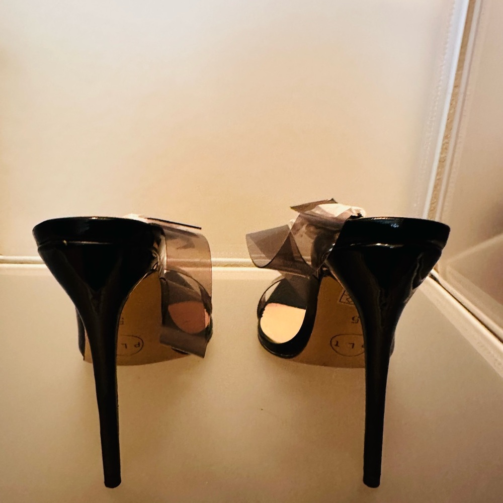 black stilettos